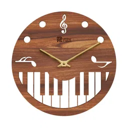 12 fox Brown Wooden Analogue Wall Clock-picture-4