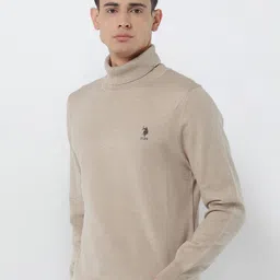 U.S. Polo Assn. Men Brand Logo Printed Turtle Neck Pullover image 4