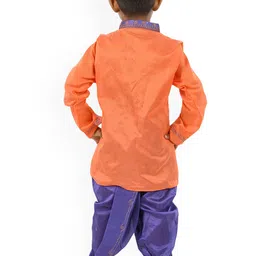 NEW GEN Boys Ethnic Motifs Embroidered Regular Kurta with Dhoti Pants image 2