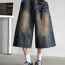 StyleCast Men Loose Fit Washed Denim Shorts-image-39