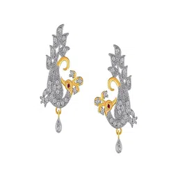 Sansik Artificial Stones Studded & Beaded Mangalsutra With Earrings image 3