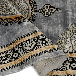 MODEFE Grey Abstract Anti-Skid Nylon Carpet image 3