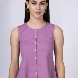 Saffron Threads Round Neck A-Line Top-picture-23