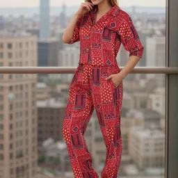 BAESD Printed Three Quarter Sleeves Shirt & Trouser Co-Ords image 5