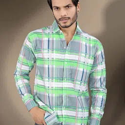 MARMIC FAB Men Classic Opaque Checked Casual Shirt-picture-17