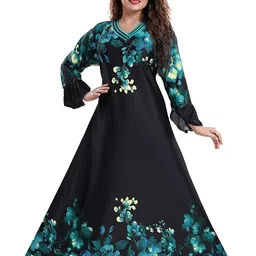 PURSA Women Green Satin Nightdress-picture-30