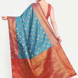 jayant creation Blue Art Silk Barasi Sarees image 5