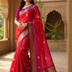 VILLE FASHION Floral Woven Design Kanjeevaram Saree-picture-6