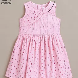 hopscotch Dotted Bow Delight Cotton Dress image 3
