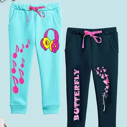 YK Girls Pack Of 2 Printed Mid-Rise joggers-picture-18