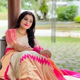 Moda Rapido Woven Design Zari Silk Blend Handloom Banarasi Saree image 3