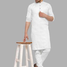 ANUJ FASHION Men Solid A-Line Kurtas-picture-36