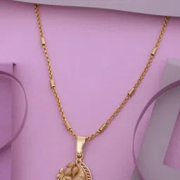 Ramdev Art Fashion Jwellery Gold-Plated Designer Pendant With Chain-picture-13