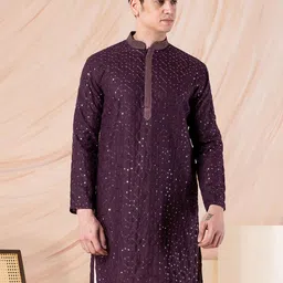 DEVOILER Men Embellished Thread Work Kurta image 3