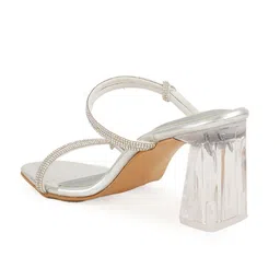 Cogner Women Embellished Strappy Open Back Open Toe Block Heeled Sandals image 4