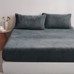 bsb home Grey 220TC King Bedsheet Set 182.88 mx 218.44 m-picture-34