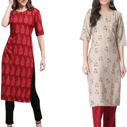 Ethnic basket Women Multicoloured Kurtas image 1