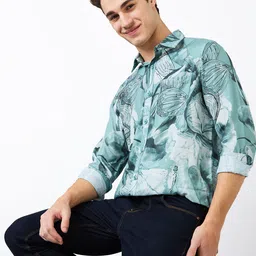SPYKAR Men Spread Collar Floral Printed Casual Shirt-image-54