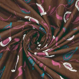 The Craft Monk White & Brown Ethnic Motifs Printed Pure Cotton Ac Room Single Bed Dohar image 2