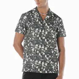 Jack & Jones Men Floral Printed Cuban Collar Pure Cotton Casual Shirt image 2