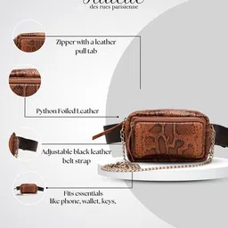 Hidelle Leather Structured Sling Bag image 4