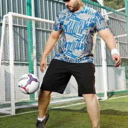 Instafab Plus Abstract Printed Round Neck Short Sleeves Regular Fit Sports T-Shirt image 4