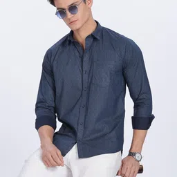 COLOR HUNT Comfort Conversational Printed Spread Collar Long Sleeves Cotton Shirt-picture-32