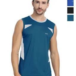 FTX Men Pack of 4 Dri-FIT Colourblocked Round Neck T-shirts-picture-50