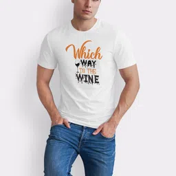 Seekbuylove Men Typography Printed Bio Finish T-shirt image 3