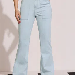 DOLCE CRUDO Women Bootcut High-Rise Stretchable Jeans-image-45