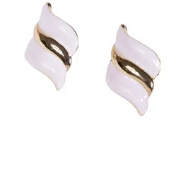 Senshi Gold-Plated Twisted Contemporary Studs image 2