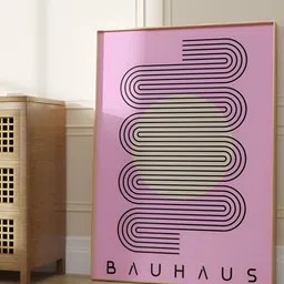 SAF Pink & Cream-Coloured 1 Piece Wood Abstract Wall Paintings image 1