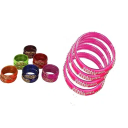 SOMIL Set Of 2 Beaded Studded Bangles-image-81