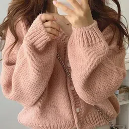 StyleCast x Revolte Self Design Shawl Collar Front-Open Sweater-image-10