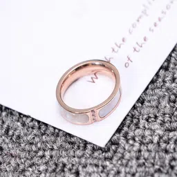 TEULRIP Rose Gold-Plated Zircon-Studded Finger Ring image 2
