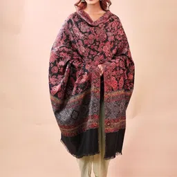 THE SHAWL STUDIO Floral Palla Kani Woven Design Woollen Shawl image 3