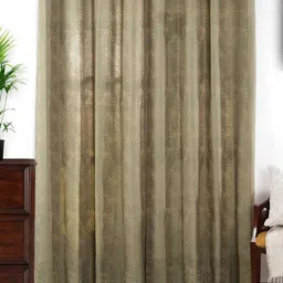 MASPAR Green 2 Pieces Printed Long Door Curtains image 4
