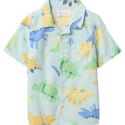 GAP Boys Graphic Printed Relaxed-Fit Shirt With Patch Pocket-image-97