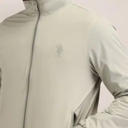 U.S. Polo Assn. Men Mock Collar Solid Casual Bomber Jacket image 4