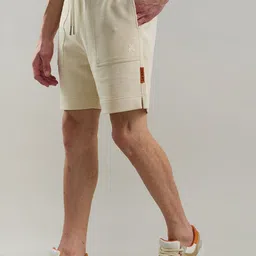 Overlays Men Fawn Textured Above Knee Length Shorts-picture-39