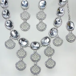 VATSALYA creation Women WhiteJewellery Set-picture-32