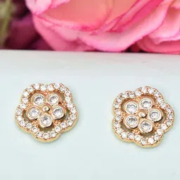 MEIRA JEWELLERY Artificial Stones Studded Floral Studs-picture-37