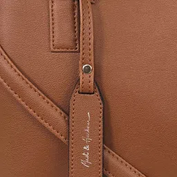 Mast & Harbour PU Structured Shoulder Bag with Tasselled image 5