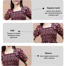 FIXOCRA Crepe Fit & Flare Midi Dress image 3