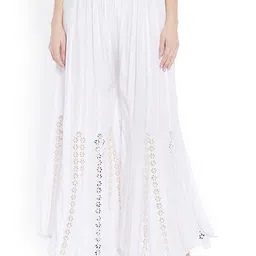 MIXFIT Women Self Design Flared High-Rise Pleated Regular Trousers-image-69