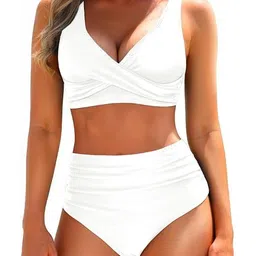 Rlanos Women High-Waist With Side-Tie Swim Bikini Set-picture-14