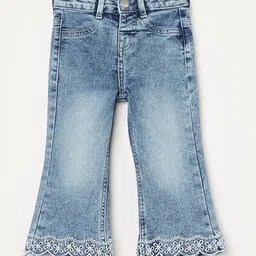 Juniors by Lifestyle Girls Regular Fit Mid-Rise Low Distress Heavy Fade Jeans-picture-26