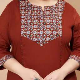 Vbuyz Women Floral Printed Regular Kurta with Trousers & With Dupatta image 2