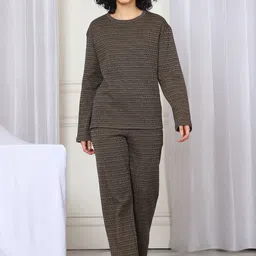 Kanvin Women Striped Casual Night suit-picture-38