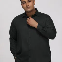 Big Hello - The Plus Life Plus Size Textured Long Sleeves Cotton Casual Shirt-picture-33